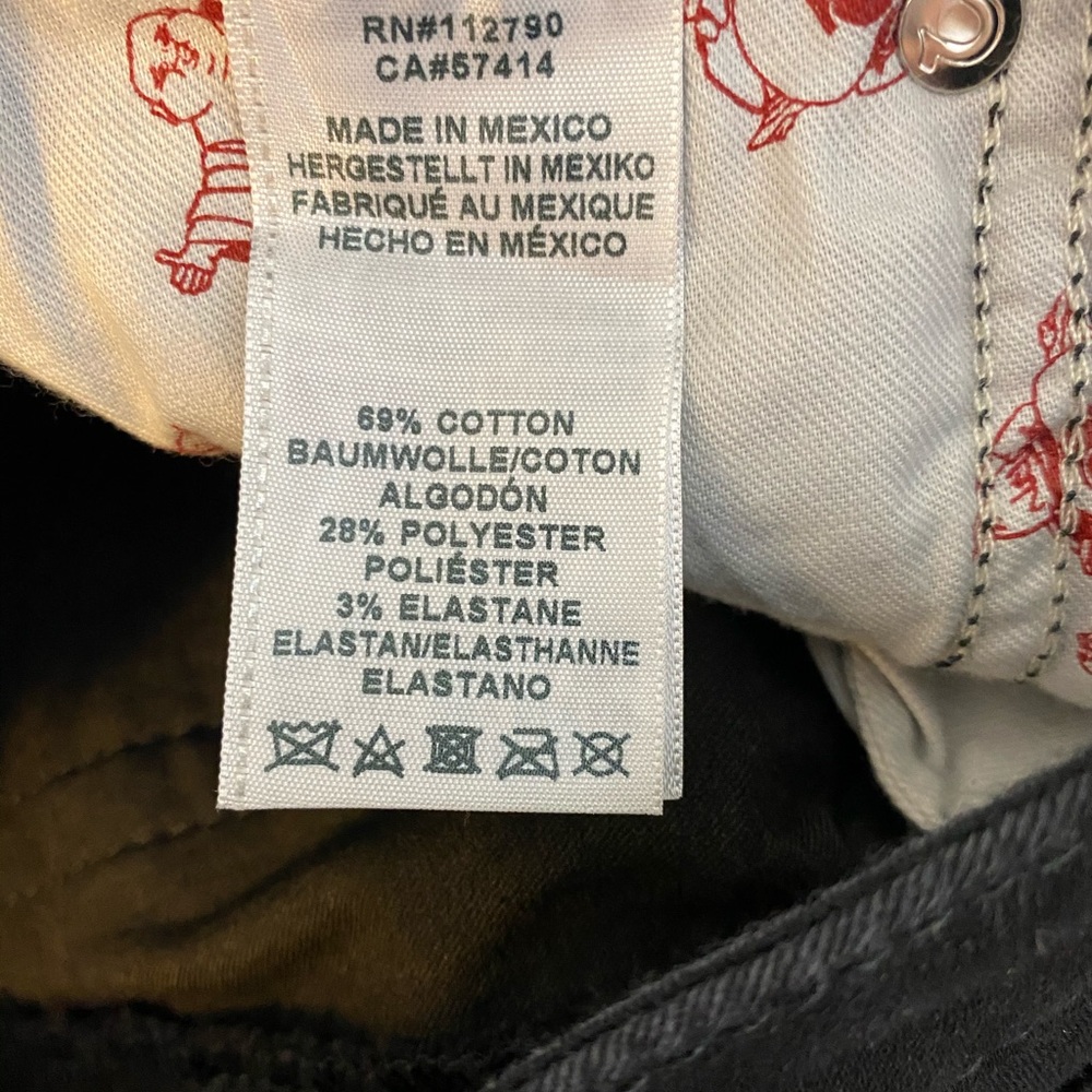 True Religion “Curvy” Black Jeans NEW Size 25 - Picture 4 of 5